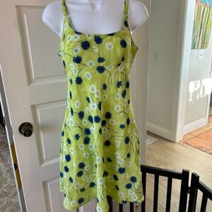 Temper Size S Lime Green Floral Sundress